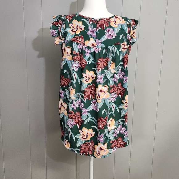 Loft Floral Print Blouse Tank Top - Picture 11 of 13